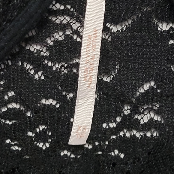 Free People Black Lace Peplum Open Back Top XS - Picture 15 of 16